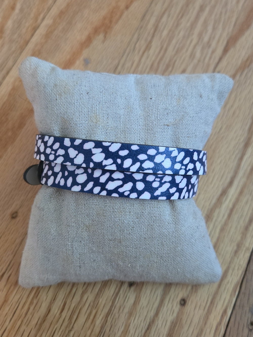 KEEP Collective Navy, Pink and White Double Wrap Bracelet